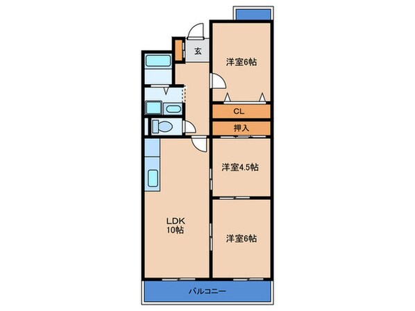 ヴィラ藤の物件間取画像